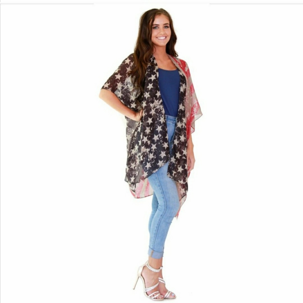 USA stars and stripes kimono